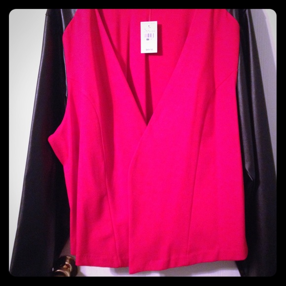 Red and black blazer