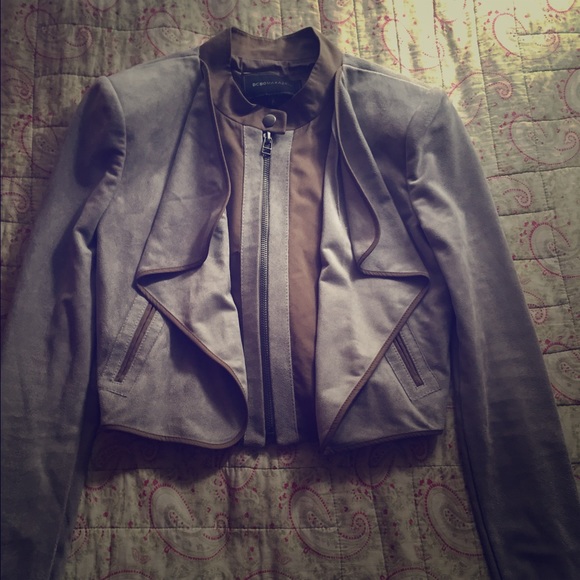 BCBG maxazria suede cropped jacket