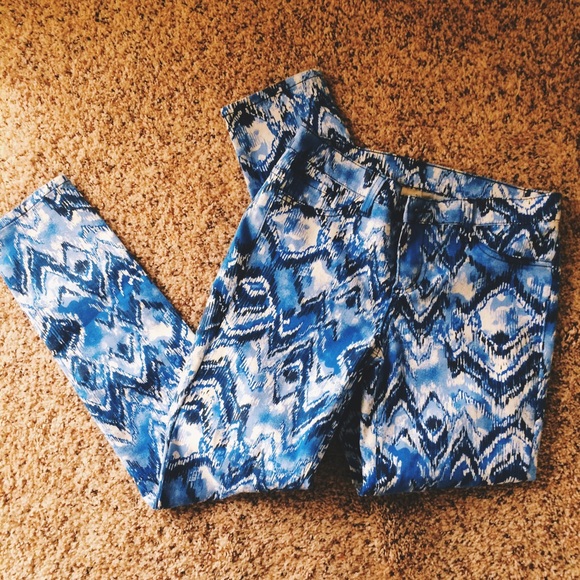 Blue Ikat Pants