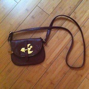 Francesca's Brown Purse with Gold Bird