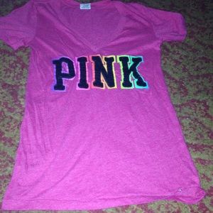 Victoria's Secrete V Neck Graphic Tee