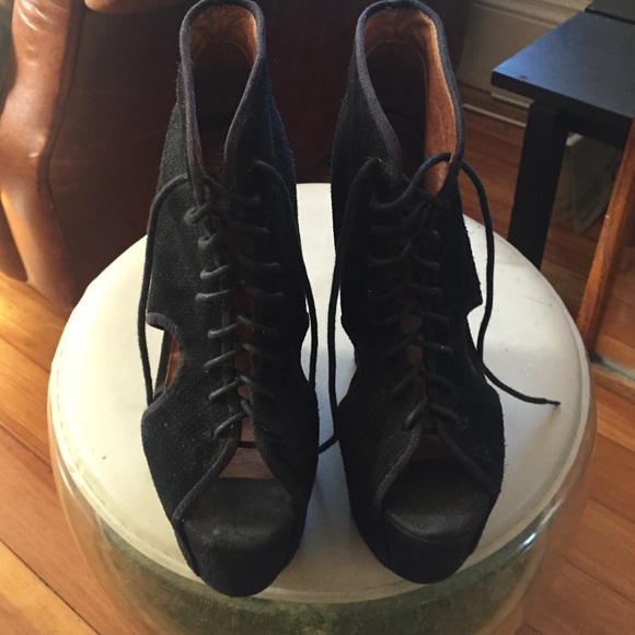 Jeffery Campbell cutout platform lace up booties - Picture 2 of 4