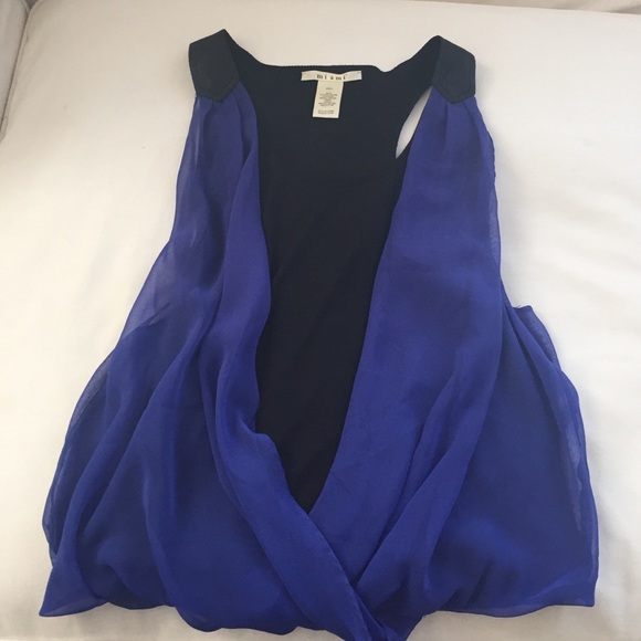 GIFTED Blue & black Miami top - Picture 2 of 4
