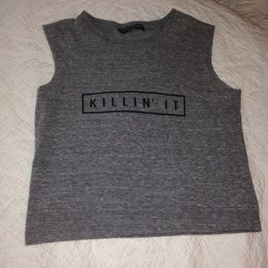 Brandy Melville "killin it" crop top tank