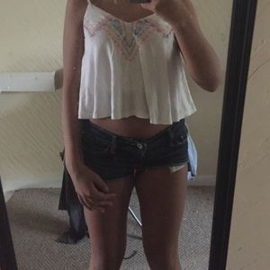 pacsun white crop top