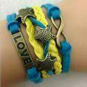 Leather Charm Bracelet  ( 5 strands = 1 bracelet )