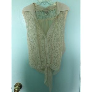 Lacy white summer top