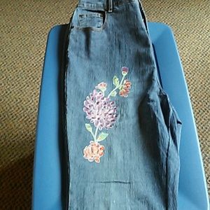 Plus size embellished jeans