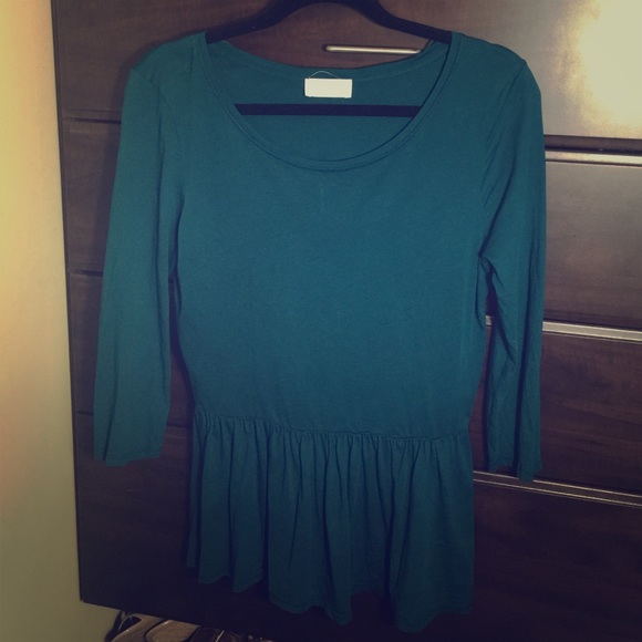 Zara Peplum Quarter Sleeve Top