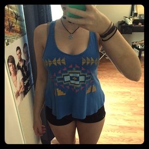 Blue Tribal Tank