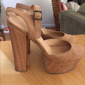 Ankle strap platforms