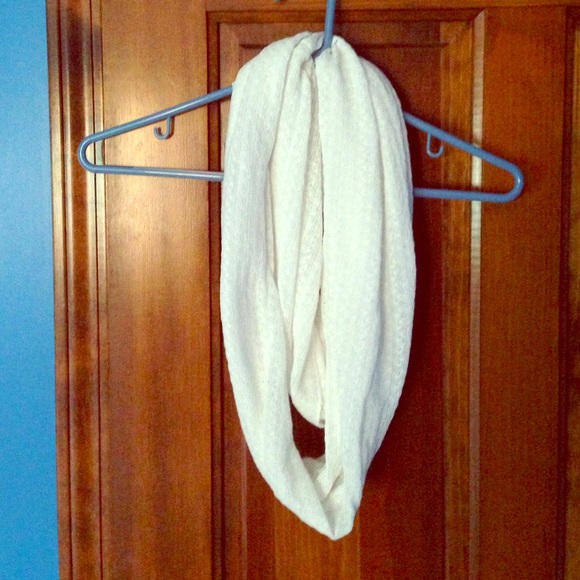 Cream white infinity scarf