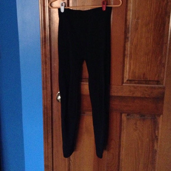 Black fleece lined leggings