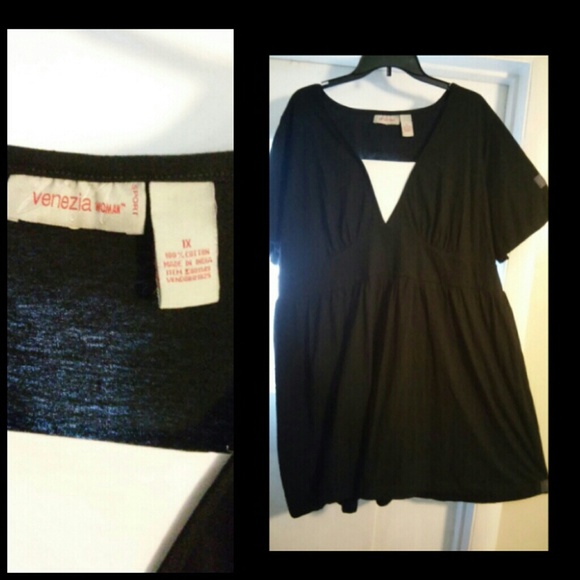 Knee length cotton dress fits 3x