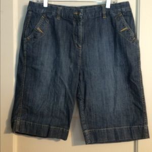 Chico's denim Bermuda shorts
