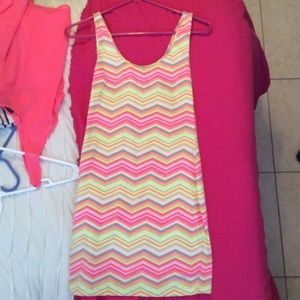 Neon Aztec striped dress