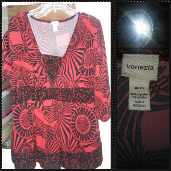 Red dressy blouse stretchy