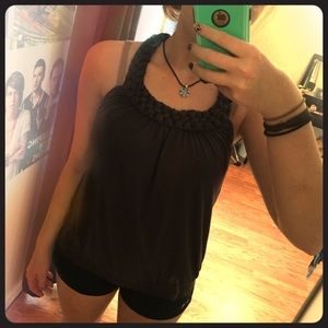 Charcoal Grey Braided Tank