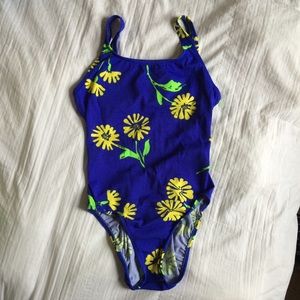 Vintage 90s Floral One-Piece Swimsuit