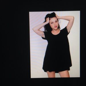 American apparel black baby doll dress