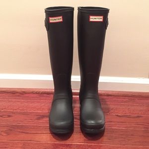 Women's original tall matte black hunter boots