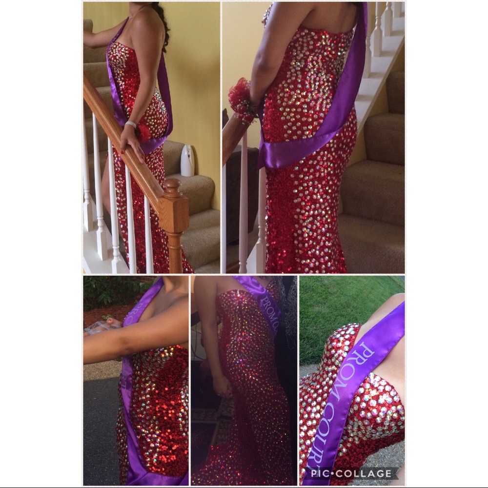 Red Formal Prom Dress - Picture 3 of 7