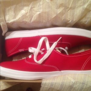 Red canvas keds
