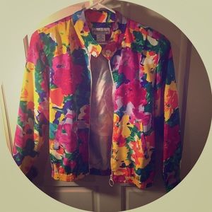 Vintage floral bomber jacket