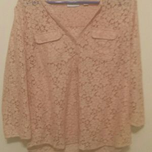 Blush pink lace top