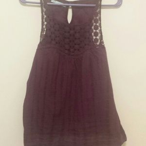 Plum lace tank top