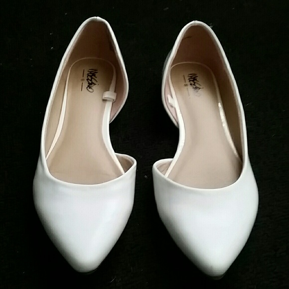 White ballet flats