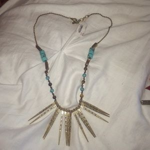 Brown and teal necklace