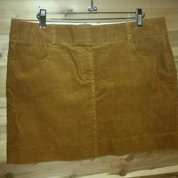 Brown corduroy mini skirt