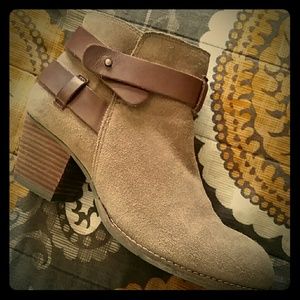 DV by Dolce Vida taupe suede booties.