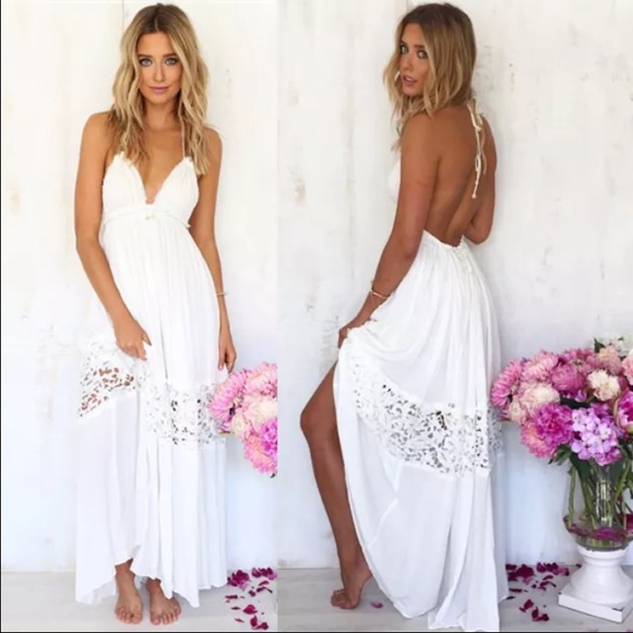 Backless maxi dress