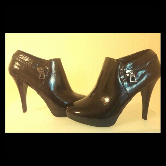 Patent Leather Ankle Booties
