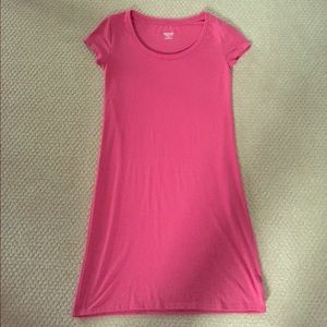 Pink t-shirt dress