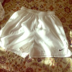 White nike shorts size large