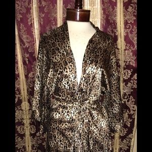 Victoria's Secret Silk Cheetah Robe