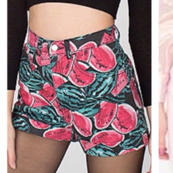 American apparel watermelon shorts