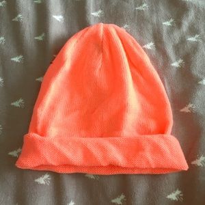 H&M bright coral beanie