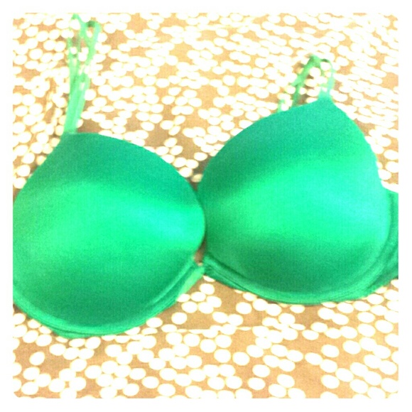 Victoria's Secret Padded push up Emerald green bra
