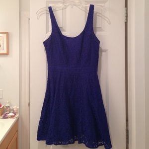 Small navy blue lace dress