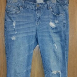 Aeropostale Distressed Denim Capris