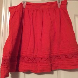 EUC Orange Eyelet Skirt 📚