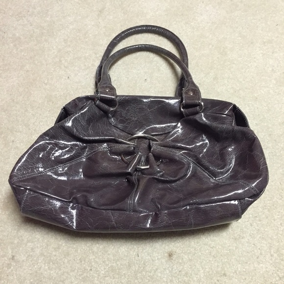 Faux Leather Grey Purse