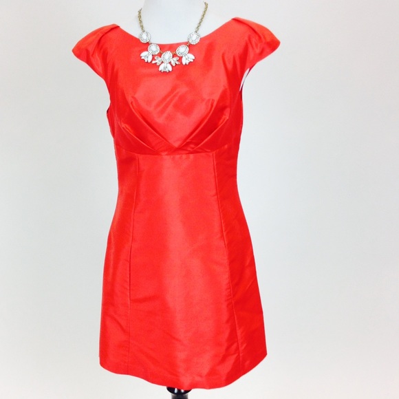 Red silk prom dress