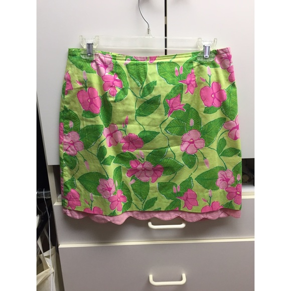 Green and pink lily skirt!