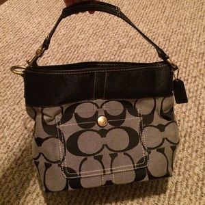 Authentic Coach purse black and grey
