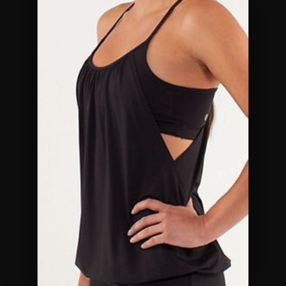 lululemon black no limits tank - size 8